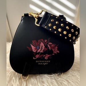 Burberry Black Studded Women's Leather Bag